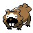 A Crystal-style animated sprite of Bidoof
