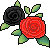 A pair of black and red roses, representing Anarcho-Communism