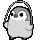 A baby Emperor penguin skips rope