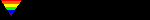 A rainbow triangle symbol bounces around