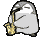 A baby Emperor penguin rocks out on a saxophone