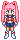 An alternate version of Moon's prototype with pink hair and a silver domino mask