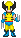 Wolverine in his yellow and blue costume with his cowl up