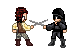 Inigo and Westley (as the Man in Black) duel