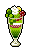 A melon parfait. I like this one because it reminds me of the melon parfait in JoJolion