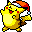 Pikachu with a Santa hat