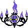 A GSC-style sprite of Chandelure
