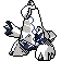 A Crystal-style animated sprite of Duraludon