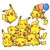 A pile of pikachu