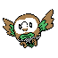 A GSC-style sprite of Rowlet