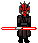 Darth Maul with both blades of his lightsaber activated