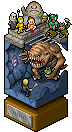 A vignette of Luke fighting the rancor