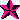 A pink and black star