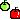 Red and green apples fly past