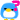 A tiny blue penguin with a question mark