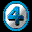 The Fantastic 4 logo rotating