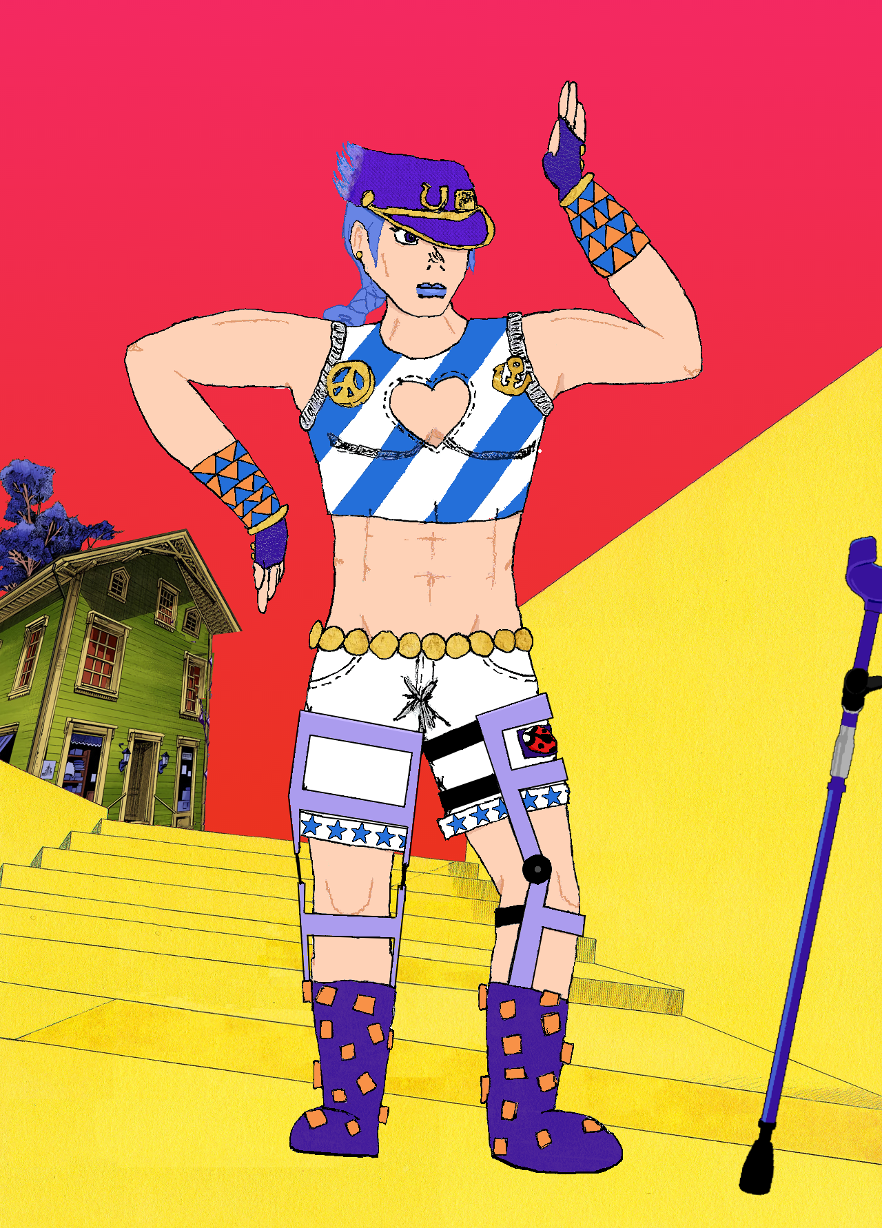 Week 4 of drawing stone ocean characters till the anime - JoJolion Outfit Jolyne & Giorno : StardustCrusaders