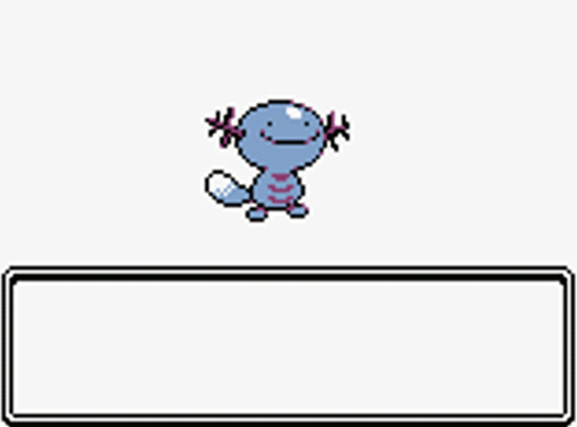 This world is inhabited by creatures that we call Pokémon (for example, this wooper). People and Pokémon live together by supporting each other. Some people play with Pokémon, some battle with them.